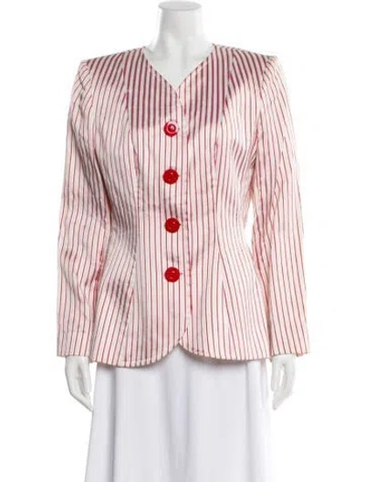 Pre-owned Saint Laurent Striped Blazer In Multi