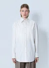 Saint Laurent Striped Button-down Shirt In White