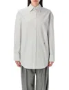 Saint Laurent White Cotton Poplin Cassandre Shirt