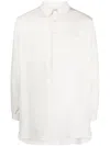 Saint Laurent Striped Classic-collar Shirt In Weiss