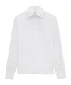 Saint Laurent Long-sleeve Cotton Shirt In White