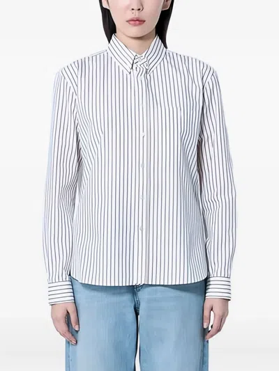 Saint Laurent Women Cassandre Shirt In White