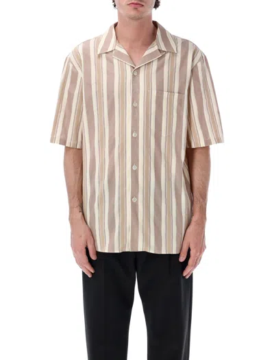 Saint Laurent Striped Cotton T-shirt For Men In Neutral