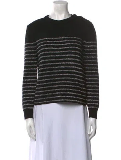 Pre-owned Saint Laurent Striped Crew Neck Sweater In Multi