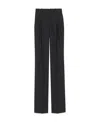 Saint Laurent Striped Flared Trousers In Black