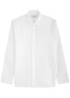 Saint Laurent White Pointed Collar Long Sleeve Shirt In Cotton Man In White