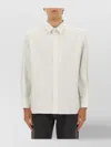 Saint Laurent Striped Long Sleeve Button-down Shirt In Neutral