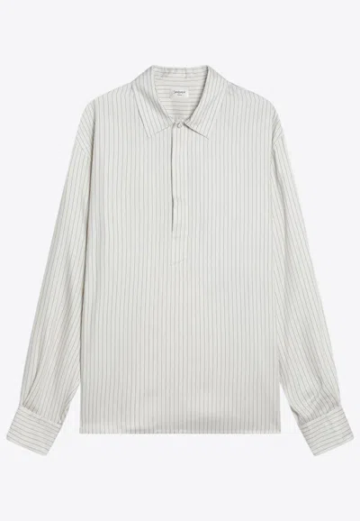 SAINT LAURENT STRIPED LONG-SLEEVED T-SHIRT