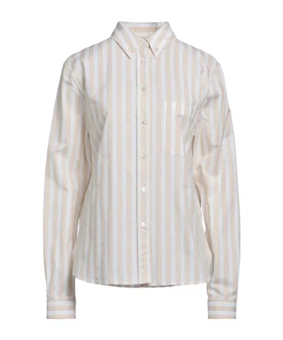 Saint Laurent Striped Long-sleeve Shirt In Multi