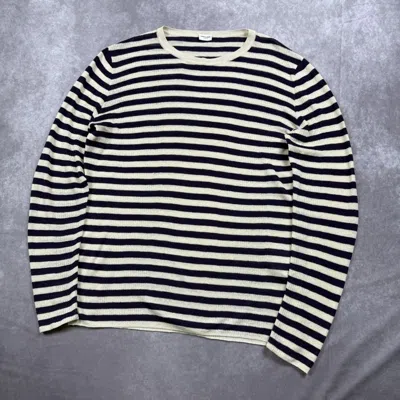 Pre-owned Saint Laurent Striped Ribbed-knit Jumper In Multi