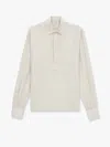 Saint Laurent Striped Shirt In Silk Blend Men In White