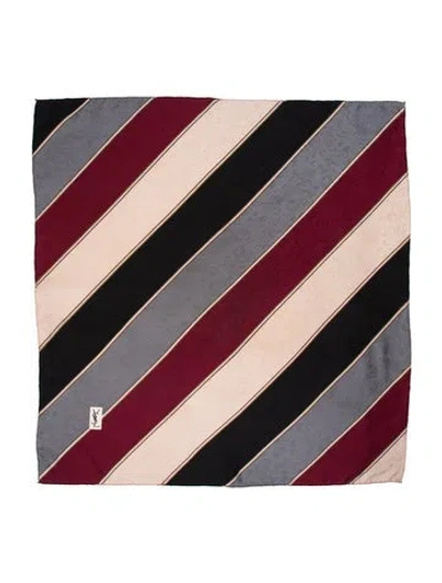 Pre-owned Saint Laurent Striped Scarf