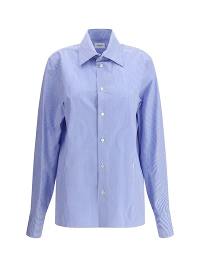 Saint Laurent Cassandre Blue Cotton Shirt