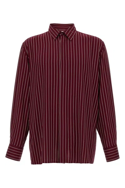 Saint Laurent Bordeaux Clothing Shirts In Red