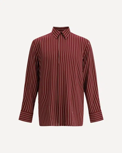 Saint Laurent Bordeaux Clothing Shirts In Red