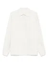 Saint Laurent Striped Pattern Tunic Shirt With Point Collar In Neutrals