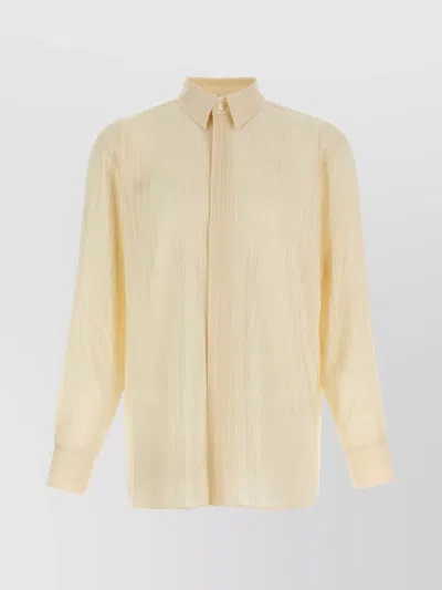 Saint Laurent Striped Shirt With Long Sleeves And Button-down Collar In Multi