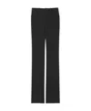 Saint Laurent Pleated Grain De Poudre Wool Straight-leg Pants In Black