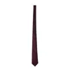 Saint Laurent Striped Tie In Black
