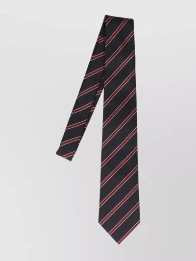 Saint Laurent Striped Ties With Classic Design