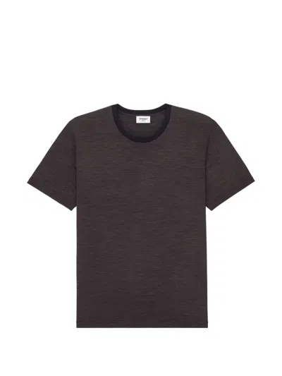 Saint Laurent Cassandre T-shirt In Striped Wool In Animal Print