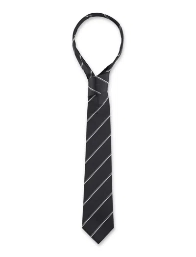 SAINT LAURENT STRIPED WIDE TIE
