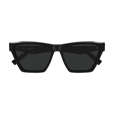 Saint Laurent Strong Cat Eye Shape Sunglasses In Black