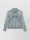 Saint Laurent Structured Denim Trucker Jacket With Pockets