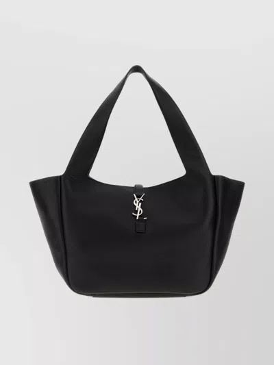 Saint Laurent Structured Leather Bea Shopping Tote