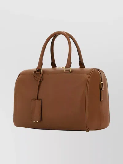 SAINT LAURENT STRUCTURED LEATHER HANDBAG TOP HANDLES