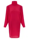 Saint Laurent Structured Shoulder Dress Dresses Fuchsia In Pink