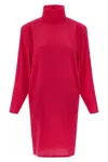 Saint Laurent Structured Shoulder Dress Dresses Fuchsia In Pink