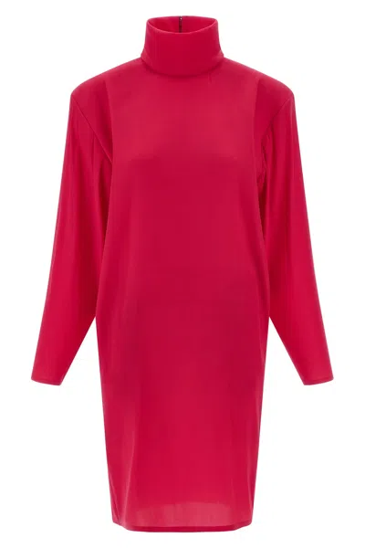 SAINT LAURENT STRUCTURED SHOULDER DRESS