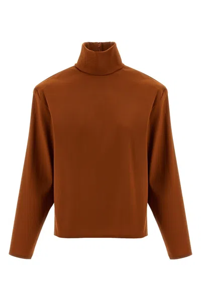 SAINT LAURENT STRUCTURED SHOULDER SWEATER