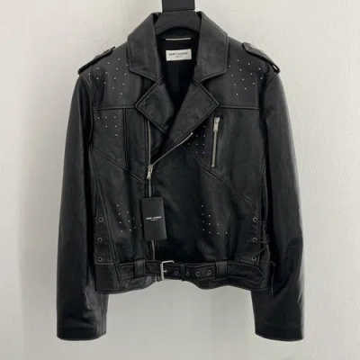 Pre-owned Saint Laurent Studded Leather Jacket In All Sizes In Black