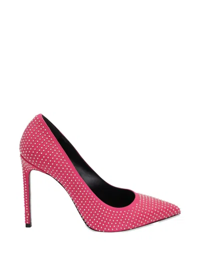 Pre-owned Saint Laurent Studded Pointed Pumps In Pink