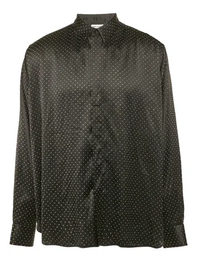 Pre-owned Saint Laurent Studded Satin Shirt
