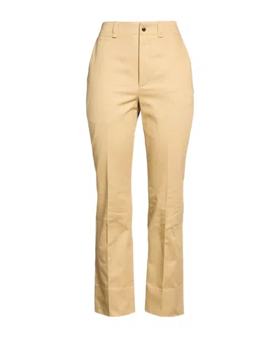 Saint Laurent Stylish Minimalist Straight-leg Pants In Brown