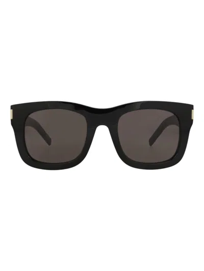 Saint Laurent Stylish Square/rectangle Women's Sunglasses In Black