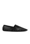 Saint Laurent Suede & Swarovski Jacques In Nero & Jet