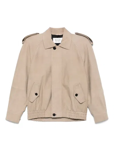 SAINT LAURENT SUEDE BOMBER JACKET