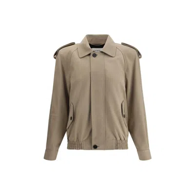 SAINT LAURENT SUEDE BOMBER JACKET