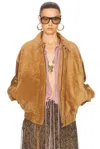 Saint Laurent Contemporary Silhouette Suede Jacket