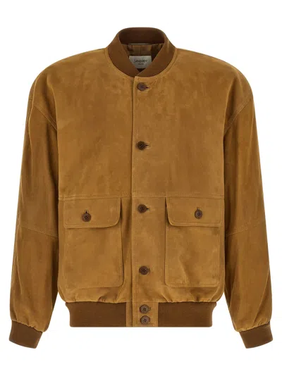 SAINT LAURENT SAINT LAURENT SUEDE BOMBER JACKET