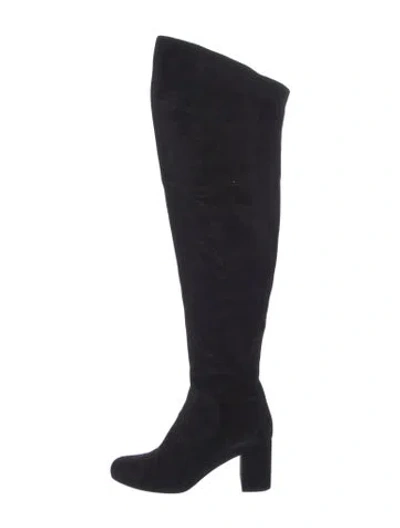 Pre-owned Saint Laurent Suede Boots In Black