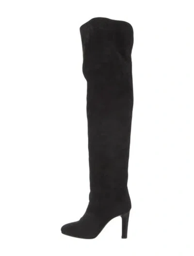 Pre-owned Saint Laurent Suede Boots In Black