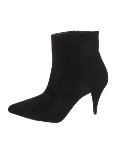 Pre-owned Saint Laurent Suede Boots In Black