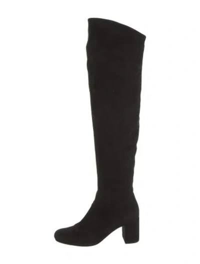 Pre-owned Saint Laurent Suede Boots In Black