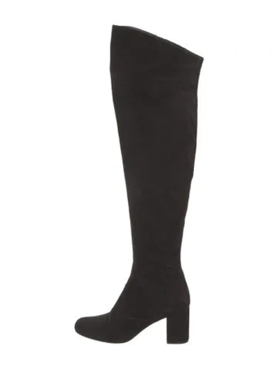 Pre-owned Saint Laurent Suede Boots In Black