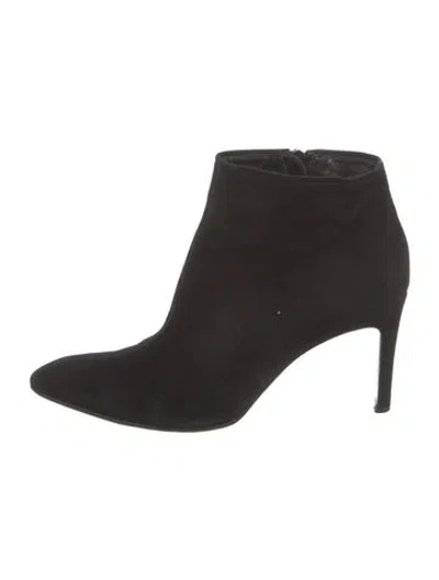 Pre-owned Saint Laurent Suede Boots In Black